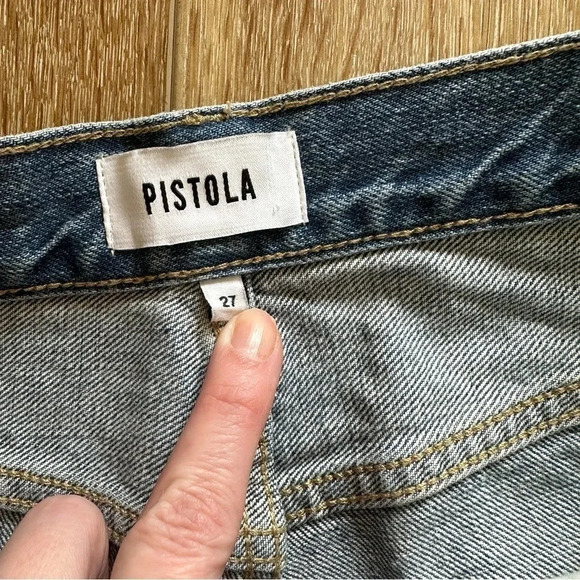 Pistola Presley High Rise Relaxed Roller Distressed Denim Jeans Size 27 NWT - Picture 11 of 12